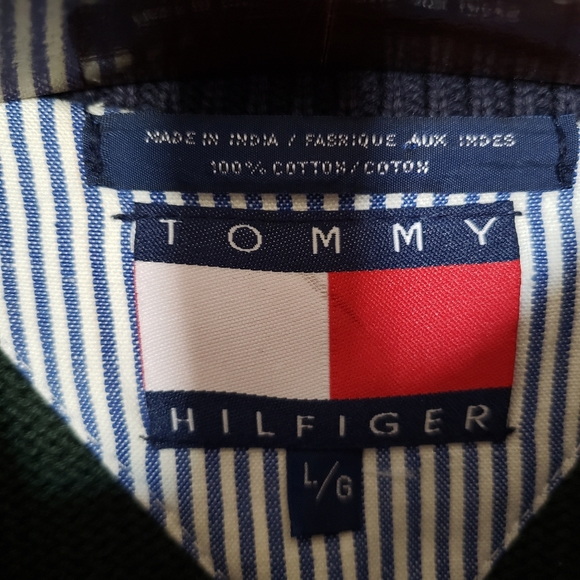 VINTAGE • Tommy Hilfiger color block knit sweater - Picture 7 of 9